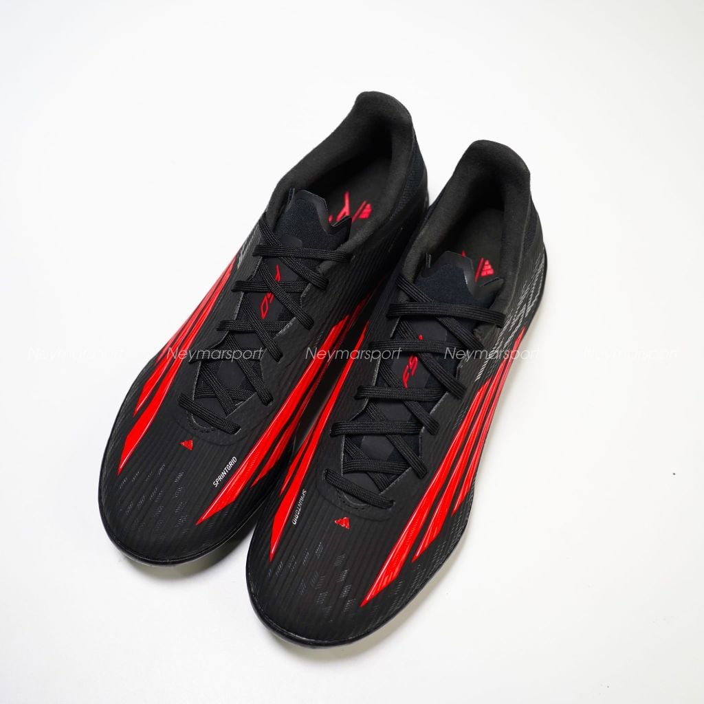 Giày đá bóng cỏ nhân tạo Adidas F50 League TF Black Pack - Black/Lucid Red JR8977