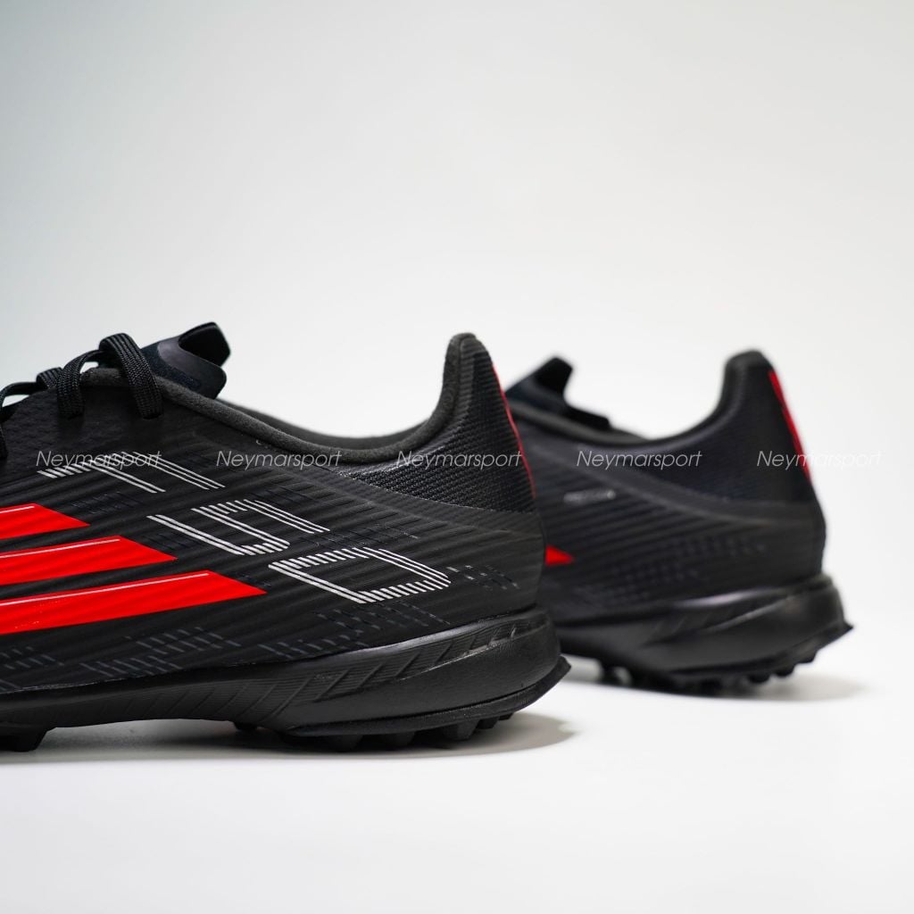 Giày đá bóng cỏ nhân tạo Adidas F50 League TF Black Pack - Black/Lucid Red JR8977