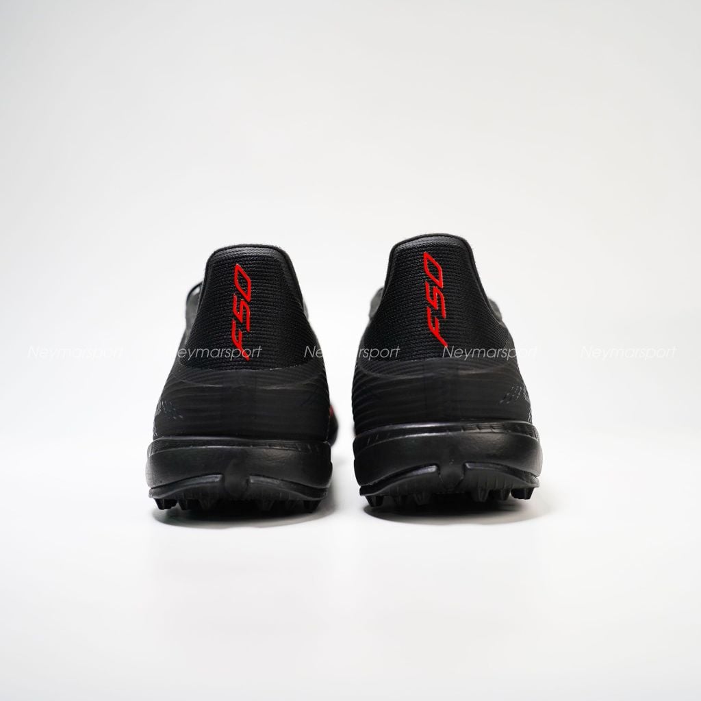 Giày đá bóng cỏ nhân tạo Adidas F50 League TF Black Pack - Black/Lucid Red JR8977