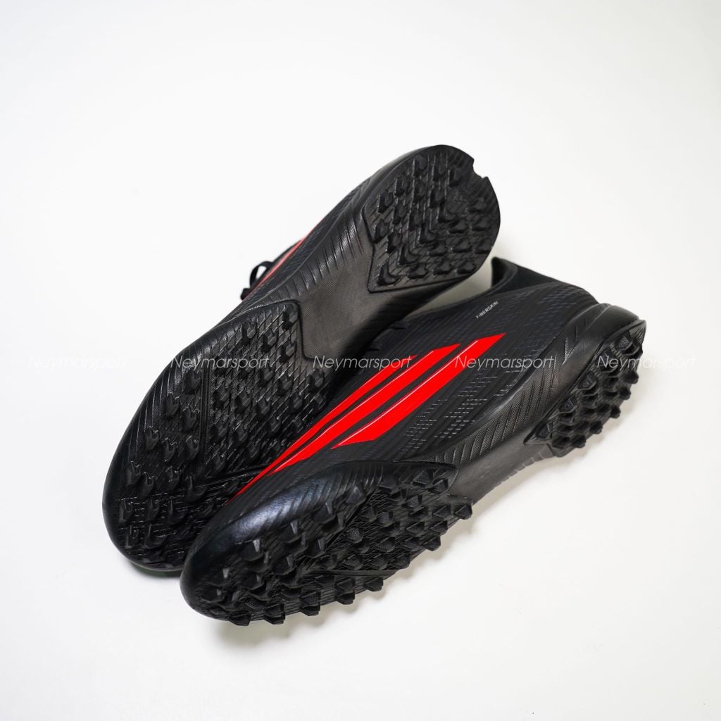 Giày đá bóng cỏ nhân tạo Adidas F50 League TF Black Pack - Black/Lucid Red JR8977