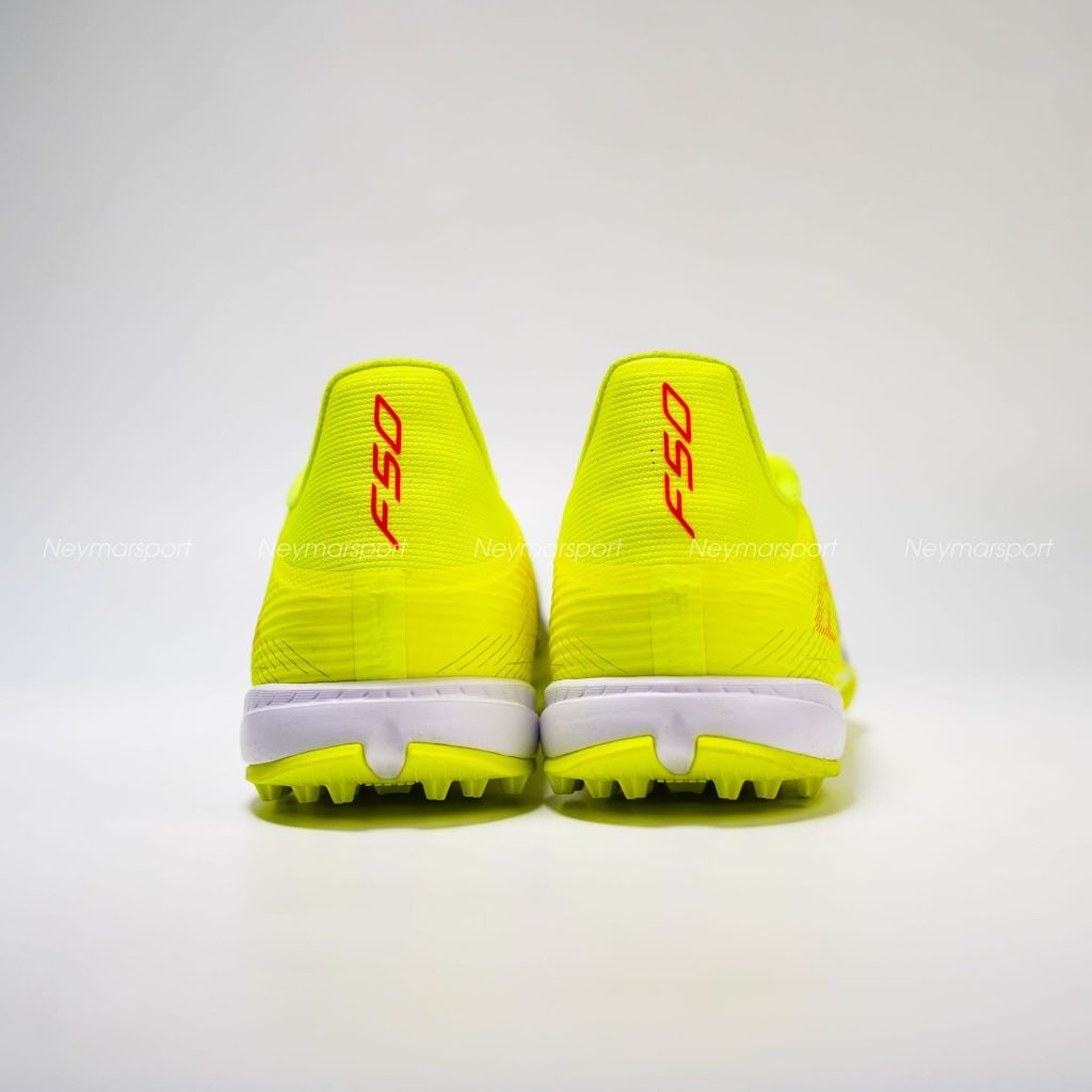 Giày đá bóng cỏ nhân tạo adidas F50 League TF Born For Goals - Core Black/Iron Metallic/Lucid Lemon JR8978