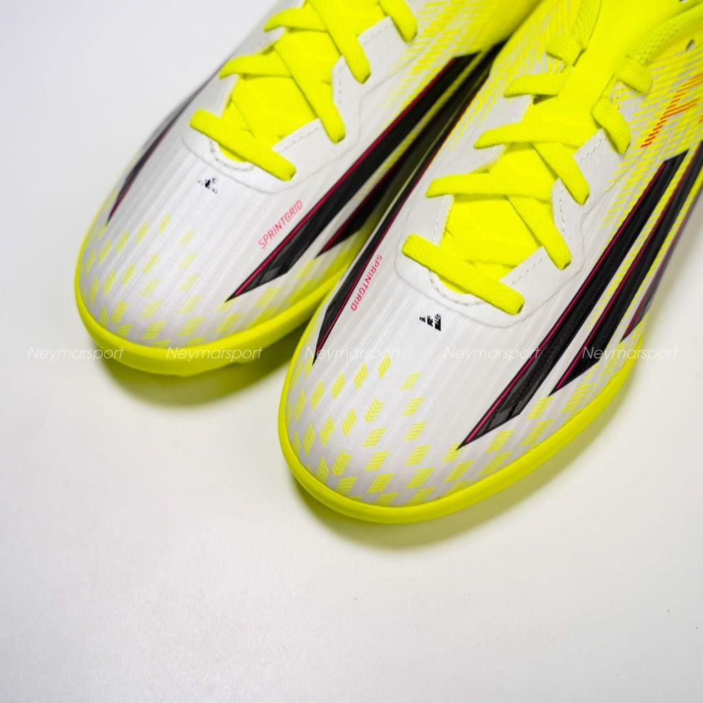 Giày đá bóng cỏ nhân tạo adidas F50 League TF Kids Born For Goals - Core Black/Iron Metallic/Lucid Lemon JR9018