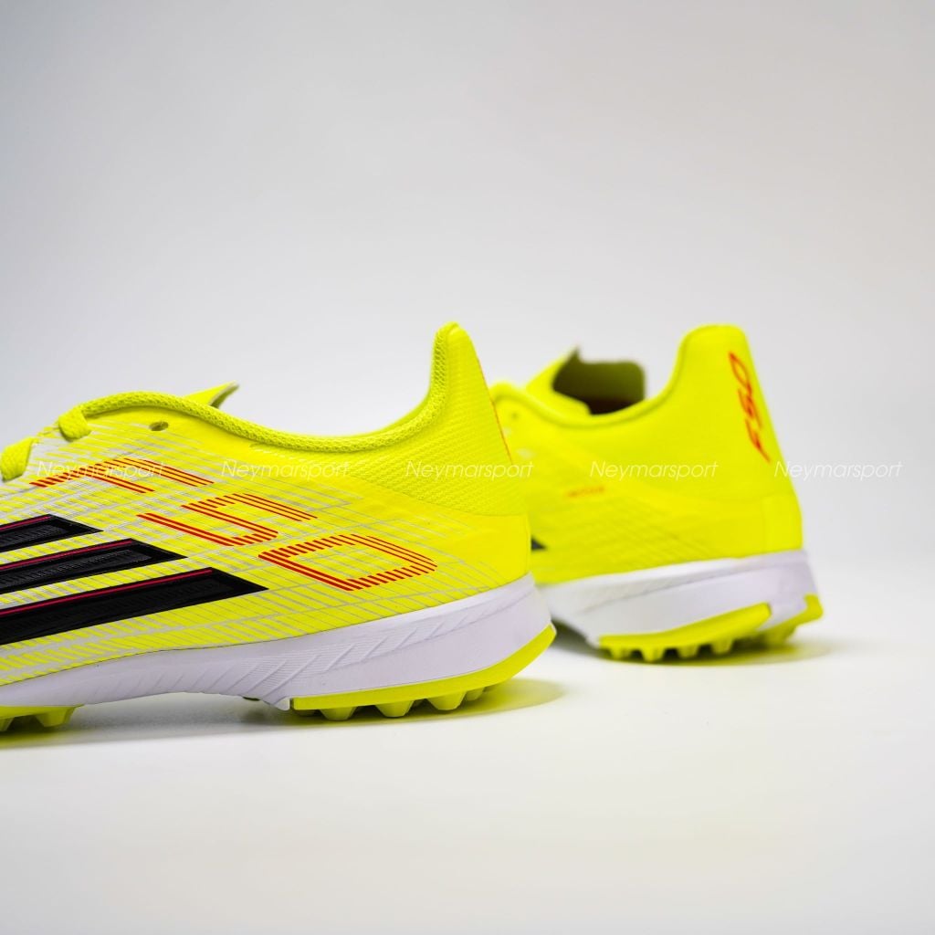 Giày đá bóng cỏ nhân tạo adidas F50 League TF Kids Born For Goals - Core Black/Iron Metallic/Lucid Lemon JR9018