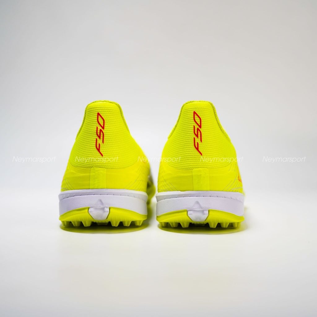 Giày đá bóng cỏ nhân tạo adidas F50 League TF Kids Born For Goals - Core Black/Iron Metallic/Lucid Lemon JR9018