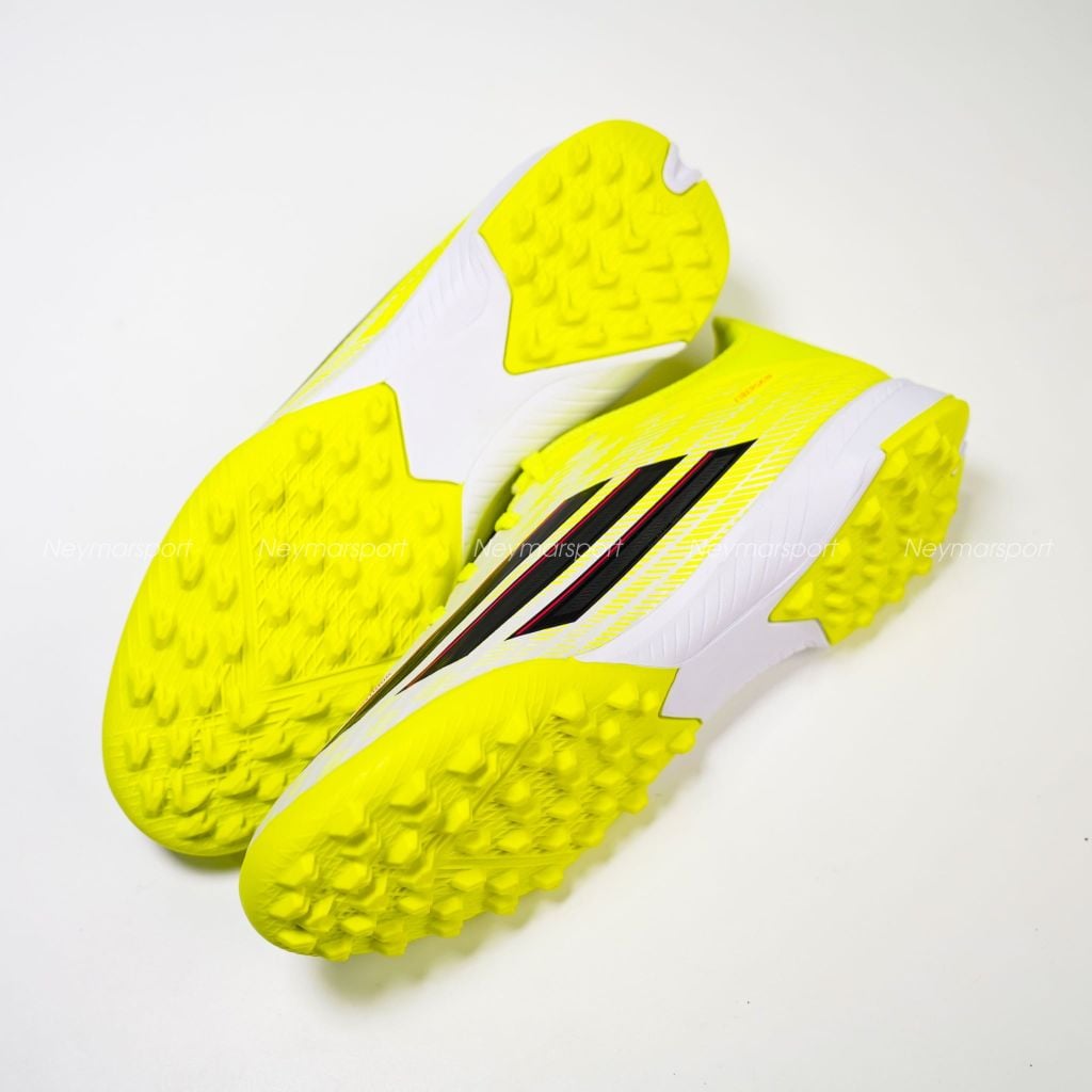 Giày đá bóng cỏ nhân tạo adidas F50 League TF Kids Born For Goals - Core Black/Iron Metallic/Lucid Lemon JR9018