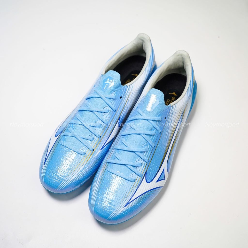 Giày đá bóng cỏ tự nhiên Mizuno Alpha III Elite AG Unity Sky - Blue/White P1GA266325