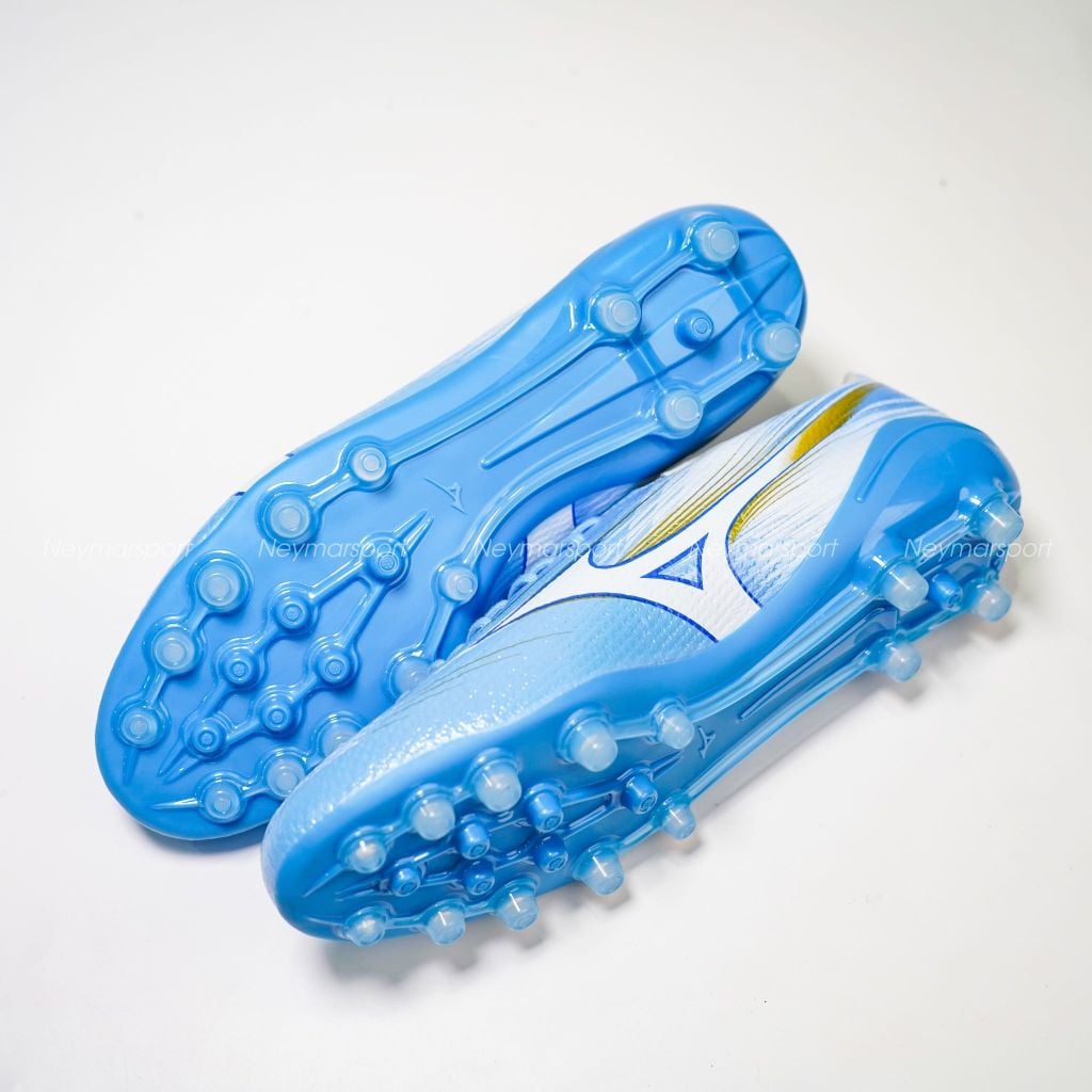 Giày đá bóng cỏ tự nhiên Mizuno Alpha III Elite AG Unity Sky - Blue/White P1GA266325