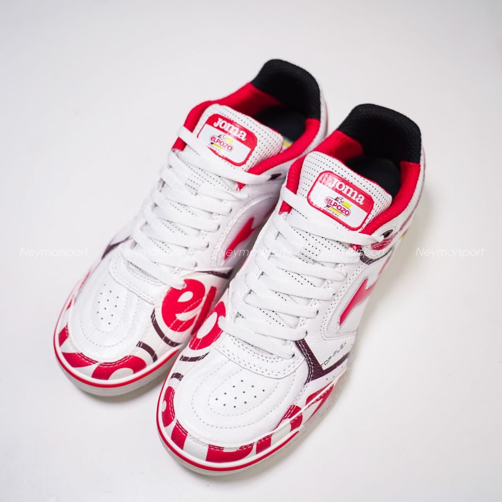 Giày đá bóng Futsal Joma Top Flex 2662 IN - El Pozo White Red TOPS2662IN