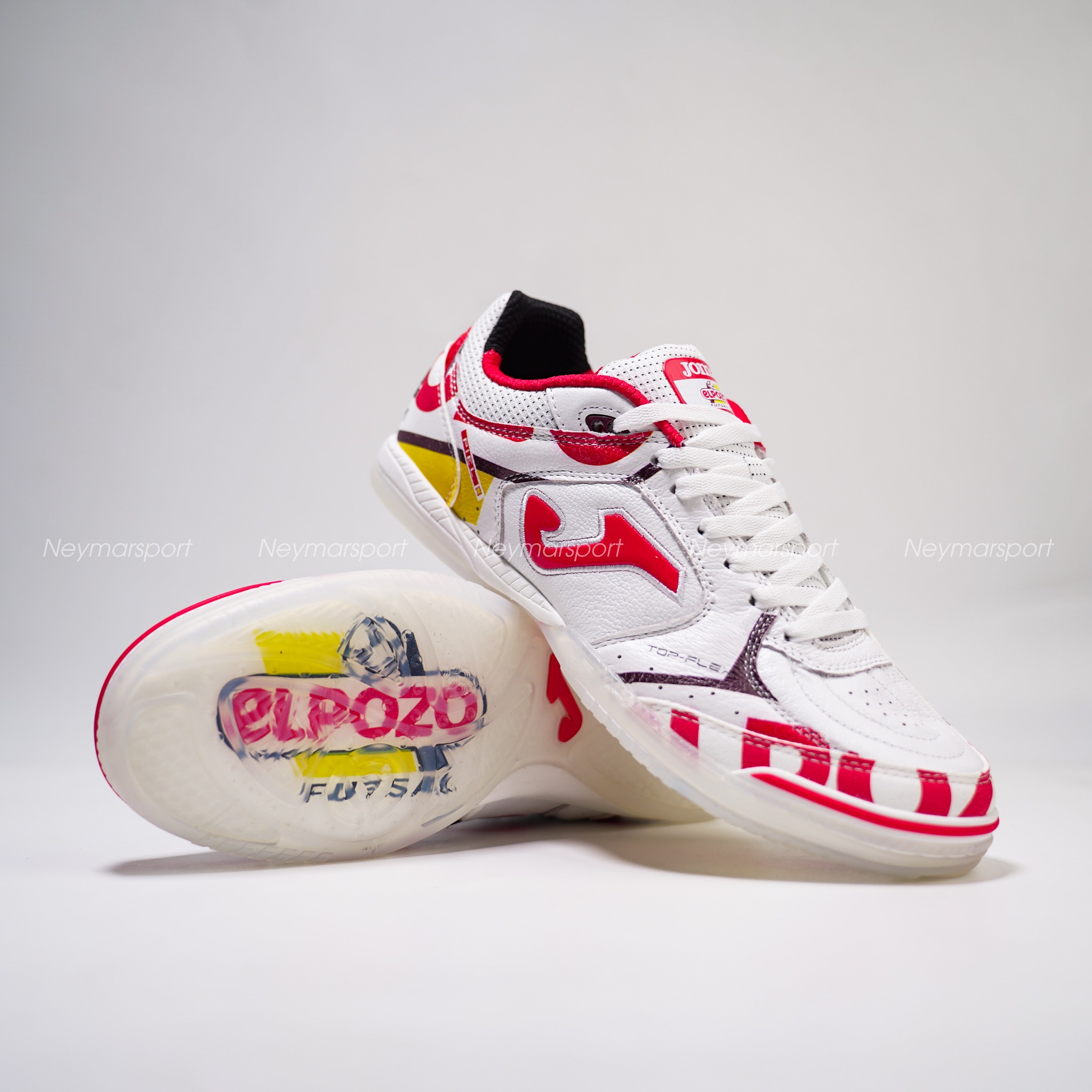 Giày đá bóng Futsal Joma Top Flex 2662 IN - El Pozo White Red