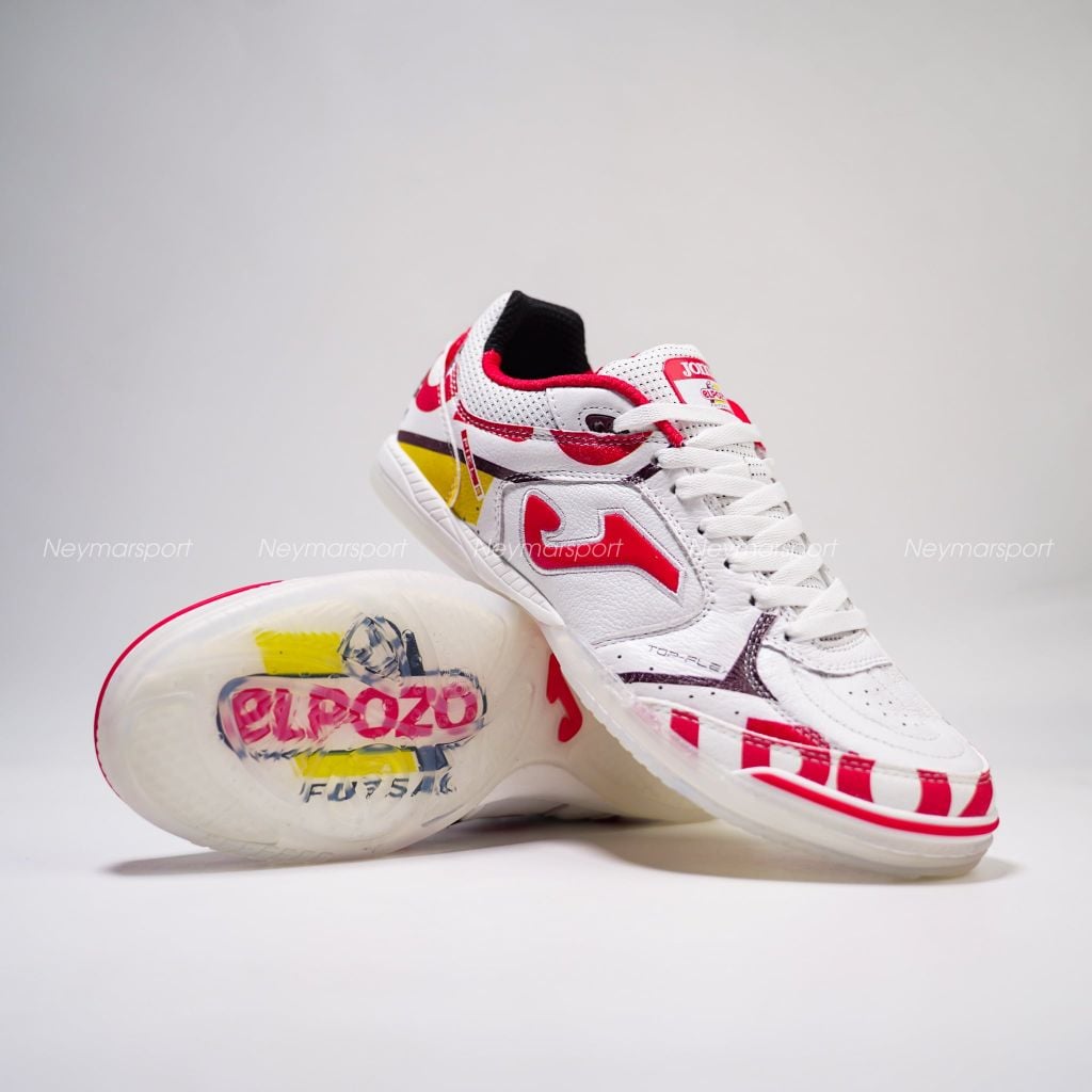 Giày đá bóng Futsal Joma Top Flex 2662 IN - El Pozo White Red TOPS2662IN