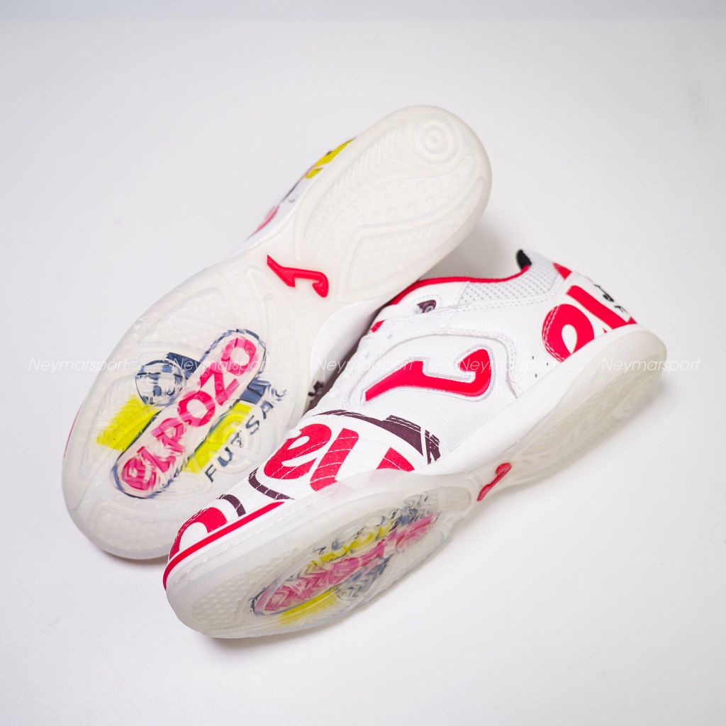 Giày đá bóng Futsal Joma Top Flex 2662 IN - El Pozo White Red TOPS2662IN