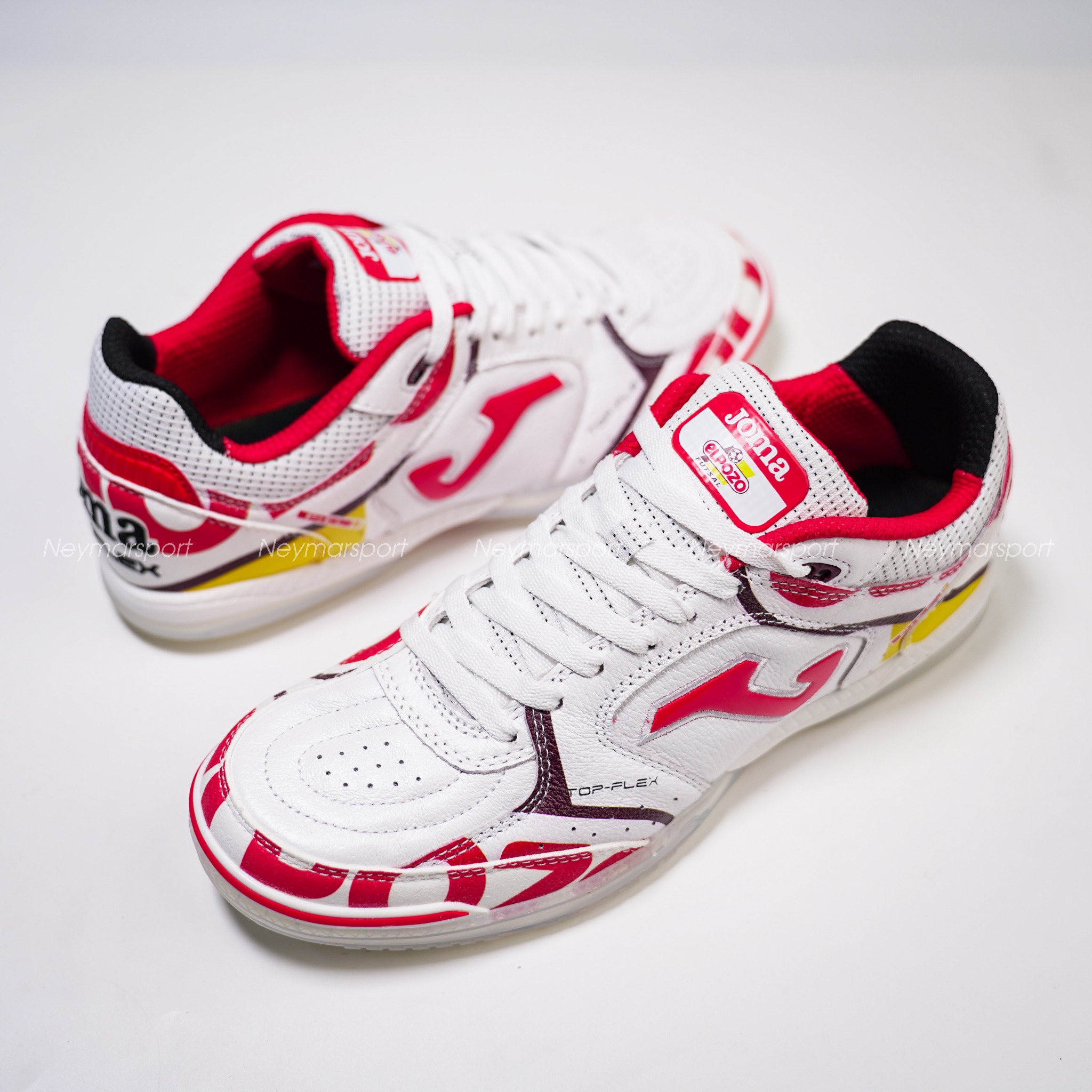 Giày đá bóng Futsal Joma Top Flex 2662 IN - El Pozo White Red