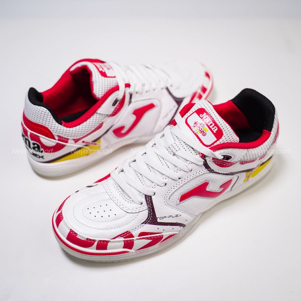 Giày đá bóng Futsal Joma Top Flex 2662 IN - El Pozo White Red TOPS2662IN