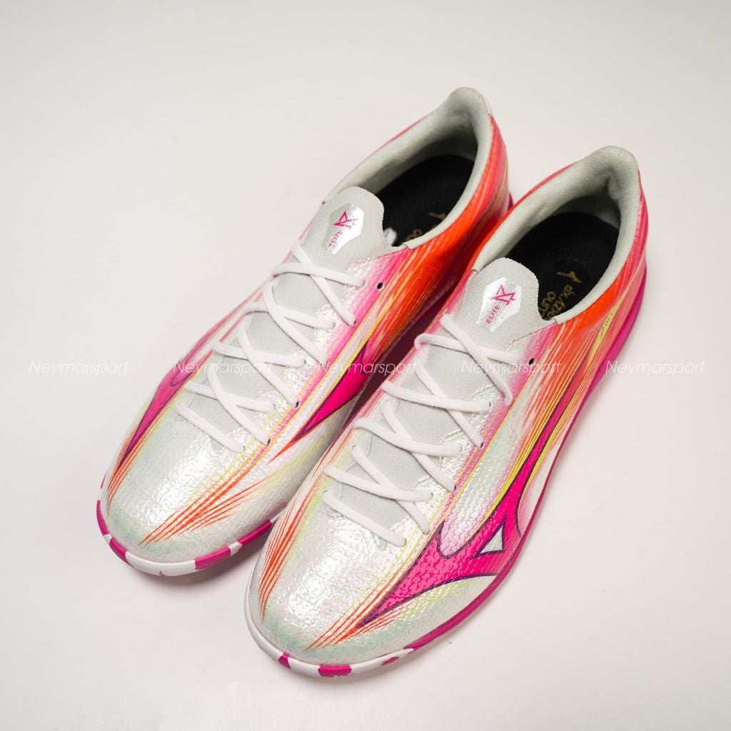 Giày đá bóng cỏ nhân tạo Mizuno Alpha III Elite TF Blazing Flair - White/Fuchsia Purple P1GD266264