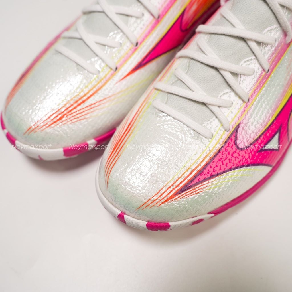 Giày đá bóng cỏ nhân tạo Mizuno Alpha III Elite TF Blazing Flair - White/Fuchsia Purple P1GD266264