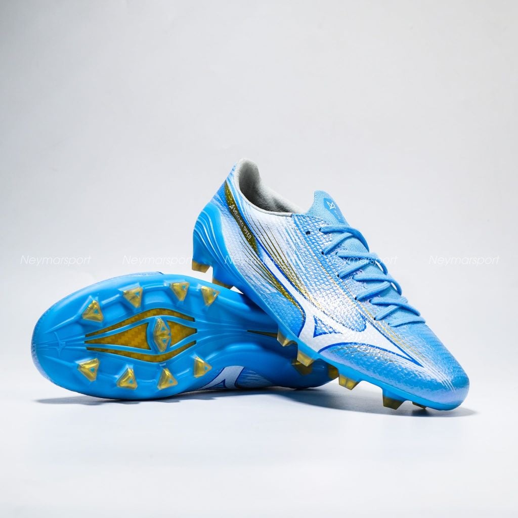 Giày đá bóng cỏ tự nhiên Mizuno Alpha III Elite FG Unity Sky - Blue/White P1GA266225