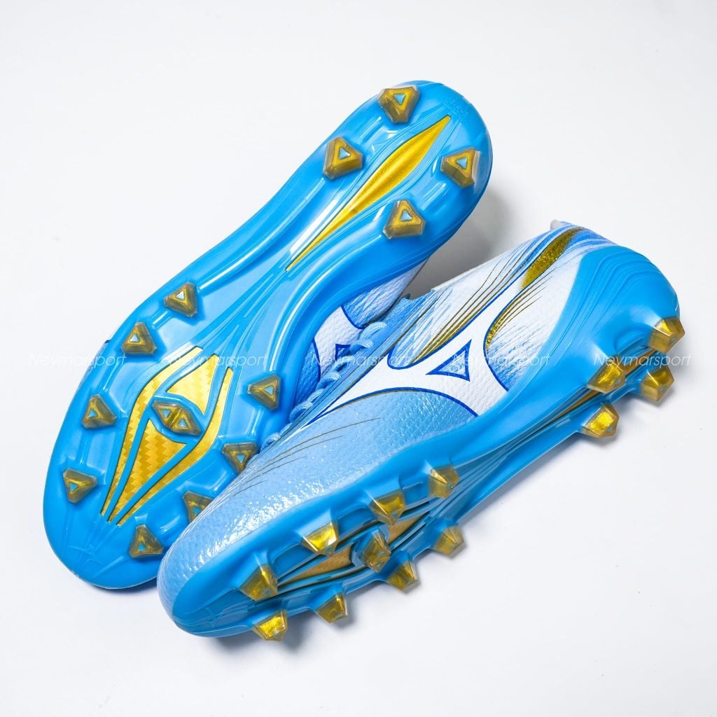 Giày đá bóng cỏ tự nhiên Mizuno Alpha III Elite FG Unity Sky - Blue/White P1GA266225