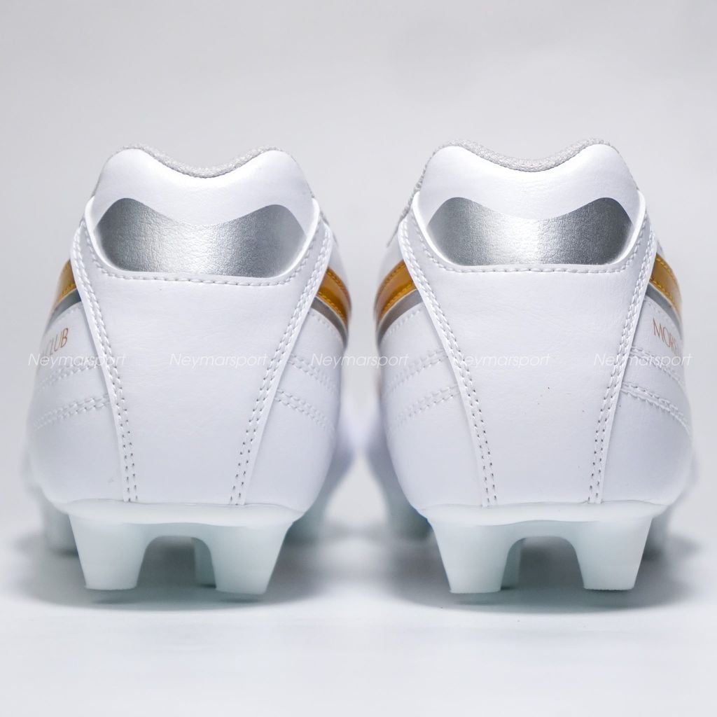 Giày đá bóng cỏ tự nhiên Mizuno Morelia II Club FG - White/Gold P1GA260850