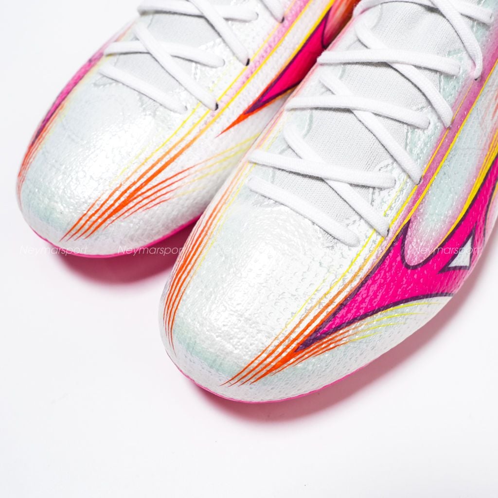 Giày đá bóng cỏ tự nhiên Mizuno Alpha III Elite AG Blazing Flair - White/Fuchsia Purple P1GA266364