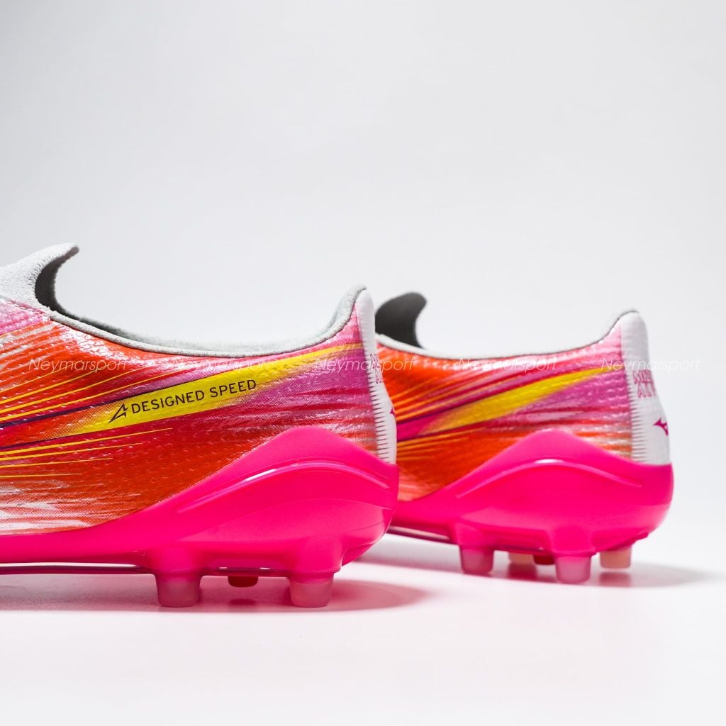 Giày đá bóng cỏ tự nhiên Mizuno Alpha III Elite AG Blazing Flair - White/Fuchsia Purple P1GA266364