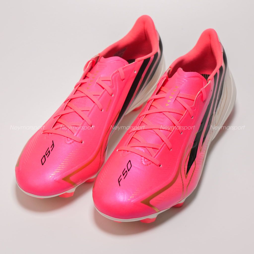 Giày đá bóng cỏ tự nhiên adidas F50 Hyperfast League FG Road to Glory - Solar Turbo/Core Black/Gold Metallic IH9346