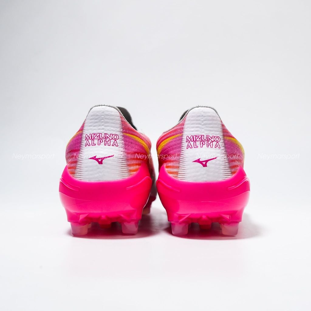 Giày đá bóng cỏ tự nhiên Mizuno Alpha III Elite AG Blazing Flair - White/Fuchsia Purple P1GA266364