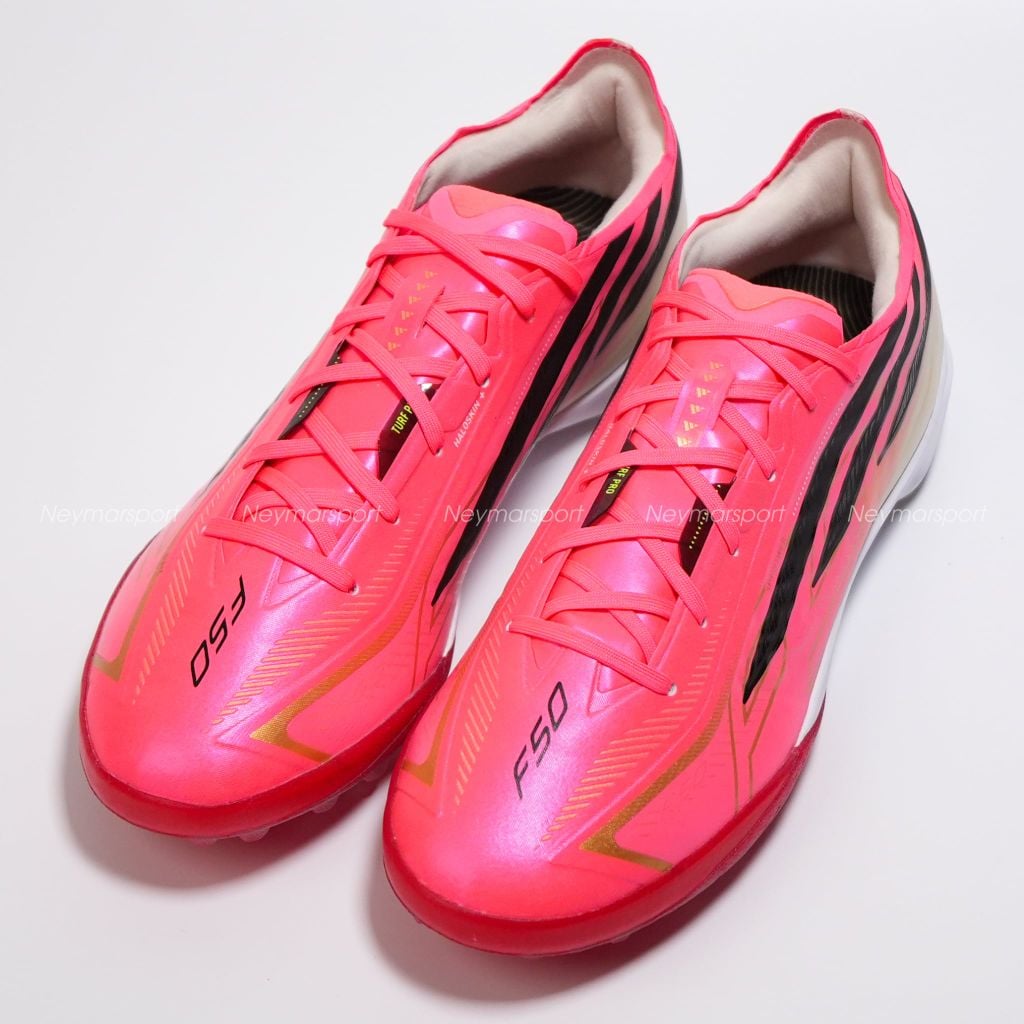 Giày bóng đá cỏ nhân tạo adidas F50 Hyperfast Pro TF Road to Glory - Solar Turbo/Core Black/Gold Metallic IH4567