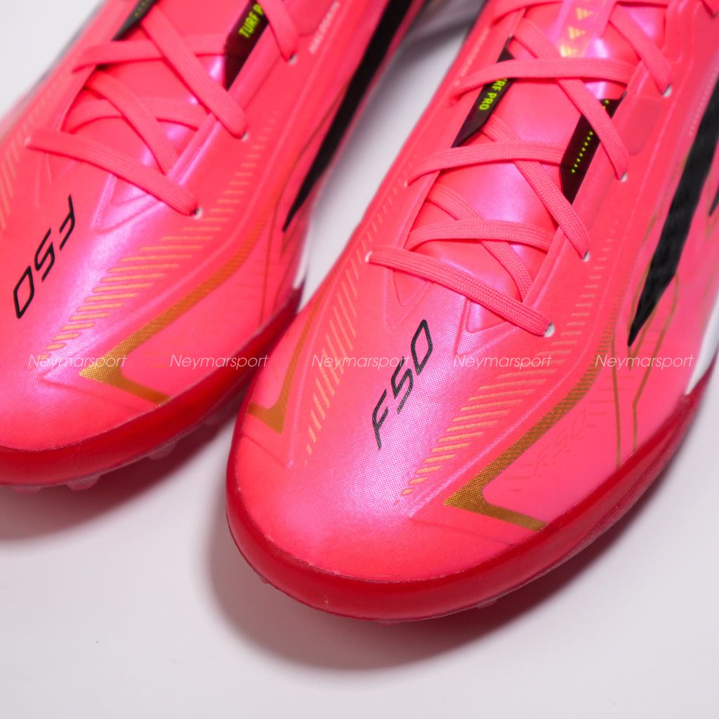 Giày bóng đá cỏ nhân tạo adidas F50 Hyperfast Pro TF Road to Glory - Solar Turbo/Core Black/Gold Metallic IH4567