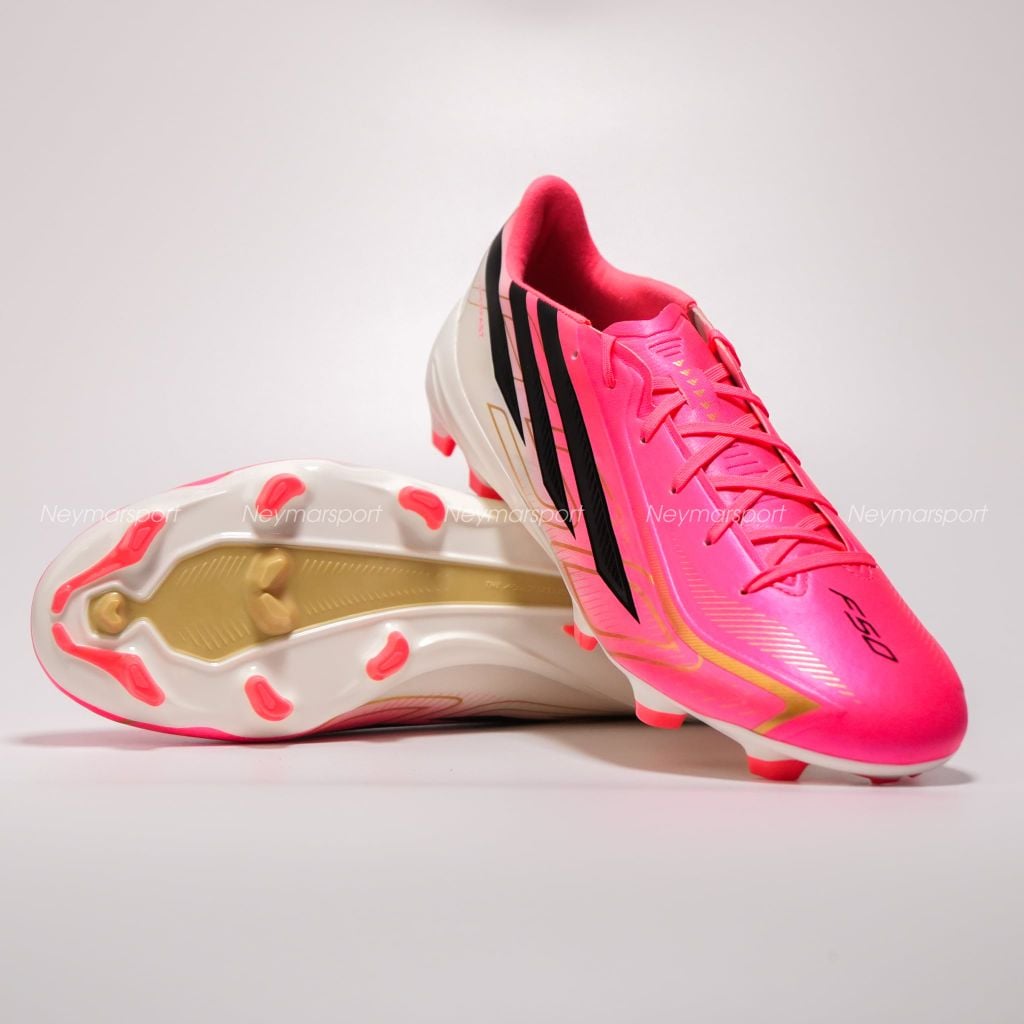 Giày đá bóng cỏ tự nhiên adidas F50 Hyperfast League FG Road to Glory - Solar Turbo/Core Black/Gold Metallic IH9346