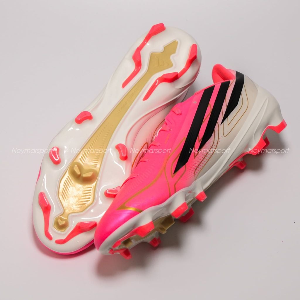 Giày đá bóng cỏ tự nhiên adidas F50 Hyperfast League FG Road to Glory - Solar Turbo/Core Black/Gold Metallic IH9346