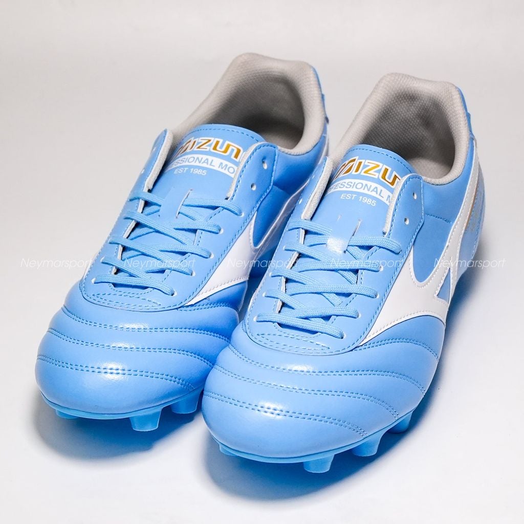 Giày đá bóng cỏ tự nhiên Mizuno Morelia II Club FG Unity Sky - Sky Blue/White P1GA260825