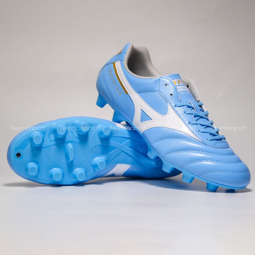 Giày đá bóng cỏ tự nhiên Mizuno Morelia II Club FG Unity Sky - Sky Blue/White P1GA260825