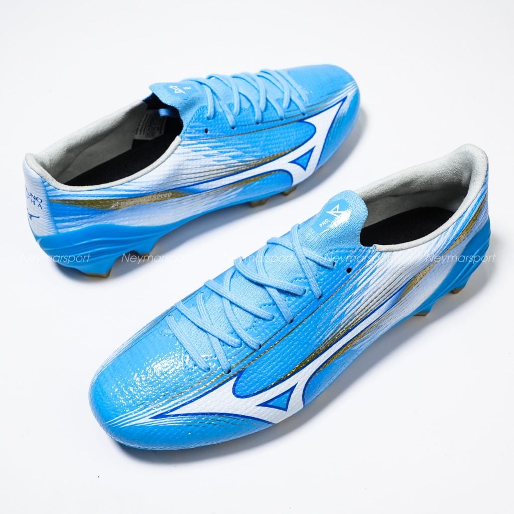 Giày đá bóng cỏ tự nhiên Mizuno Alpha III Pro FG Unity Sky - Blue/White P1GA266425