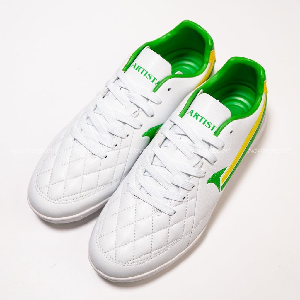 Giày đá bóng cỏ nhân tạo Kamito Artista Pro TF - White/Green KMTF240356