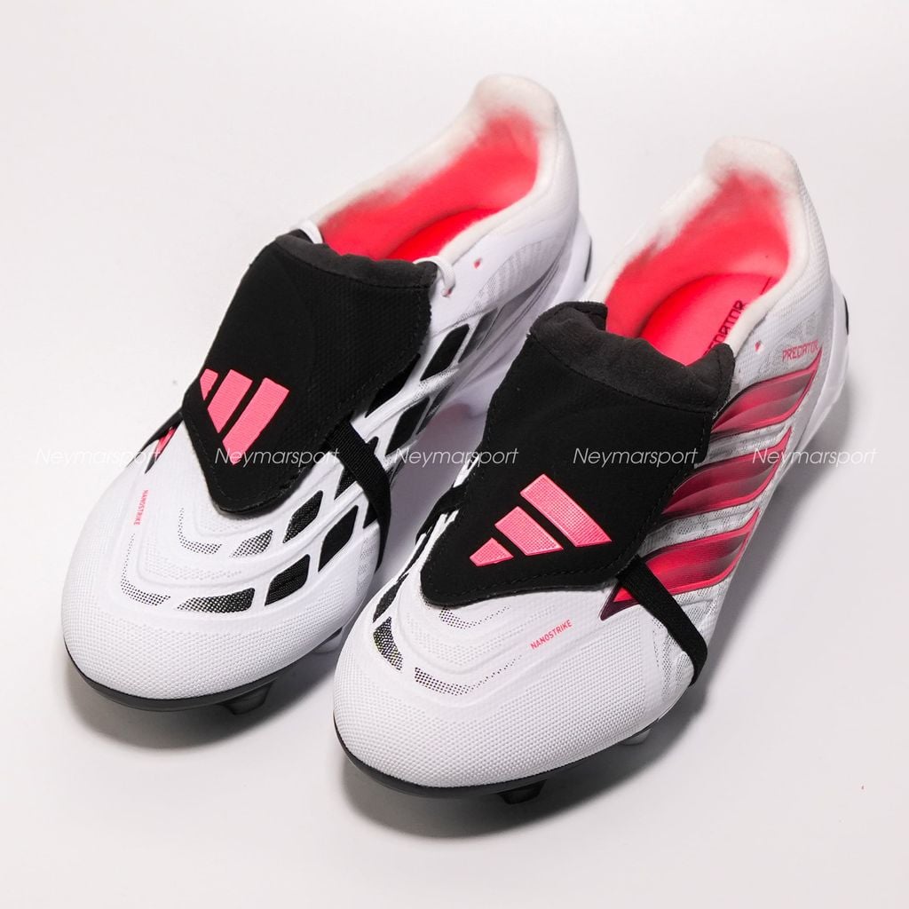 Giày đá bóng cỏ tự nhiên adidas Predator League Fold-over Tongue FG Chaos or Control - Footwear White/Solar Turbo/Core black JP6278