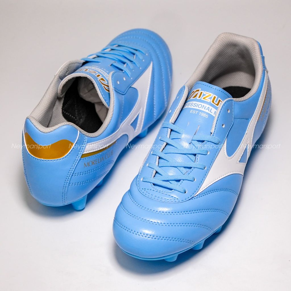 Giày đá bóng cỏ tự nhiên Mizuno Morelia II Club FG Unity Sky - Sky Blue/White P1GA260825