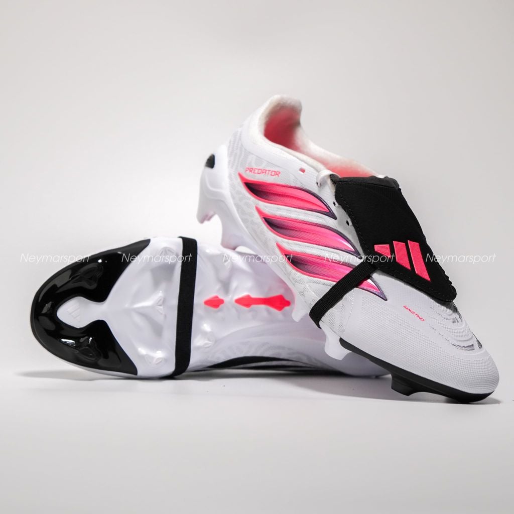 Giày đá bóng cỏ tự nhiên adidas Predator League Fold-over Tongue FG Chaos or Control - Footwear White/Solar Turbo/Core black JP6278