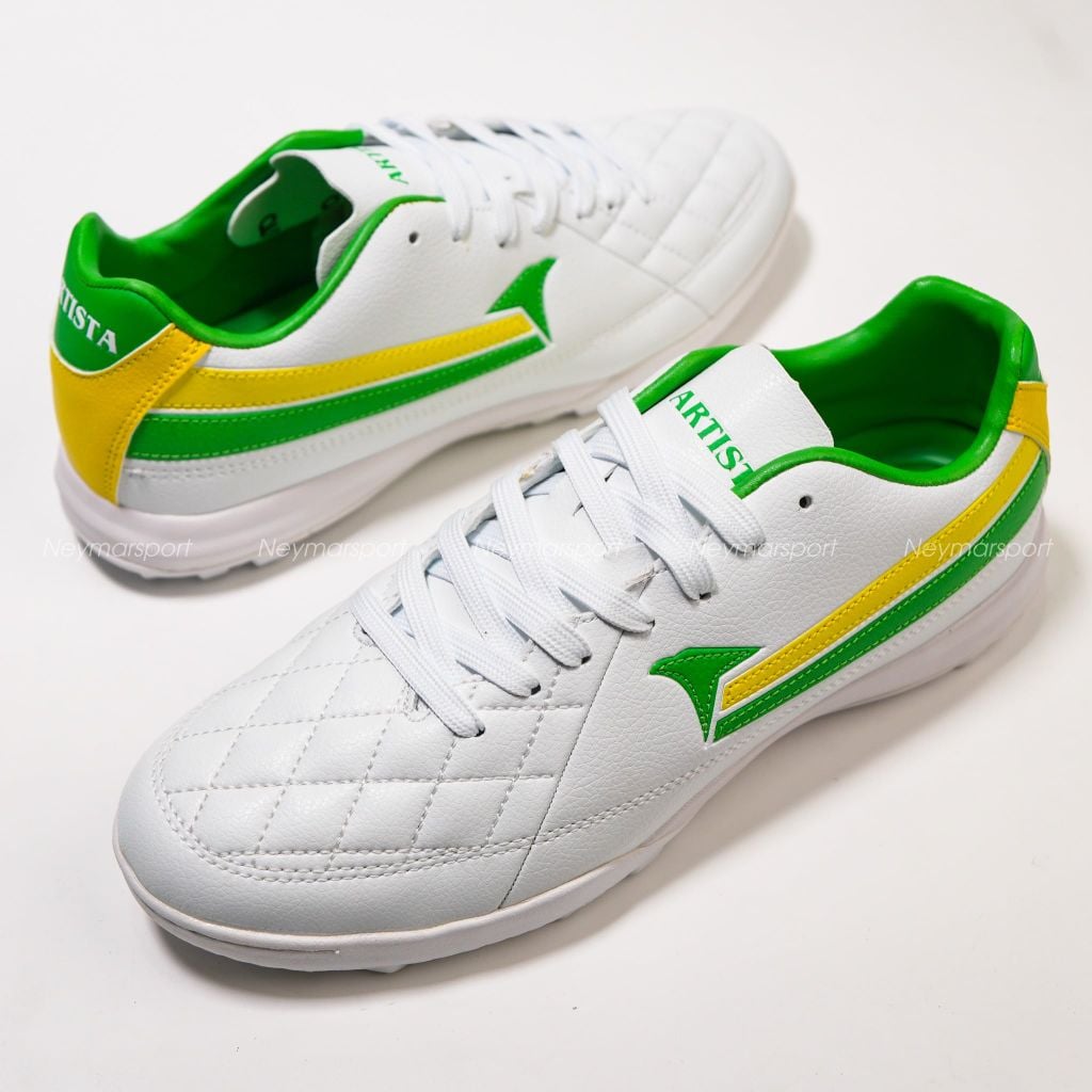 Giày đá bóng cỏ nhân tạo Kamito Artista Pro TF - White/Green KMTF240356