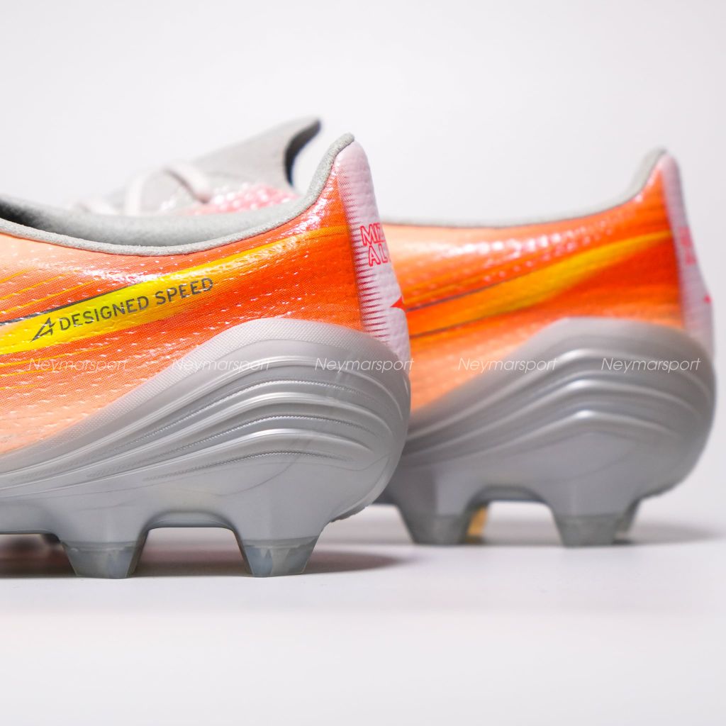Giày đá bóng cỏ tự nhiên Mizuno Alpha III ELITE FG Prism White - White/Lava Orange/Evening Primrose P1GA266254