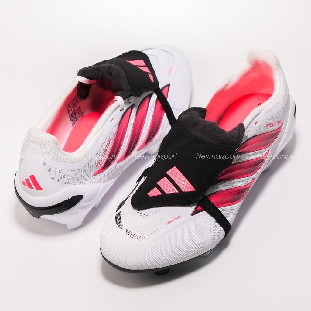 Giày đá bóng cỏ tự nhiên adidas Predator League Fold-over Tongue FG Chaos or Control - Footwear White/Solar Turbo/Core black JP6278