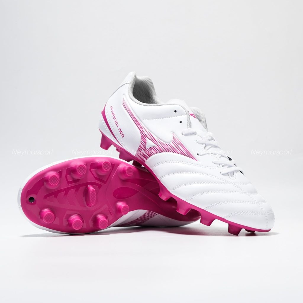 Giày đá bóng cỏ tự nhiên Mizuno Monarcida Neo III Select FG Blazing Flair - White/Fuchsia Purple P1GA262564