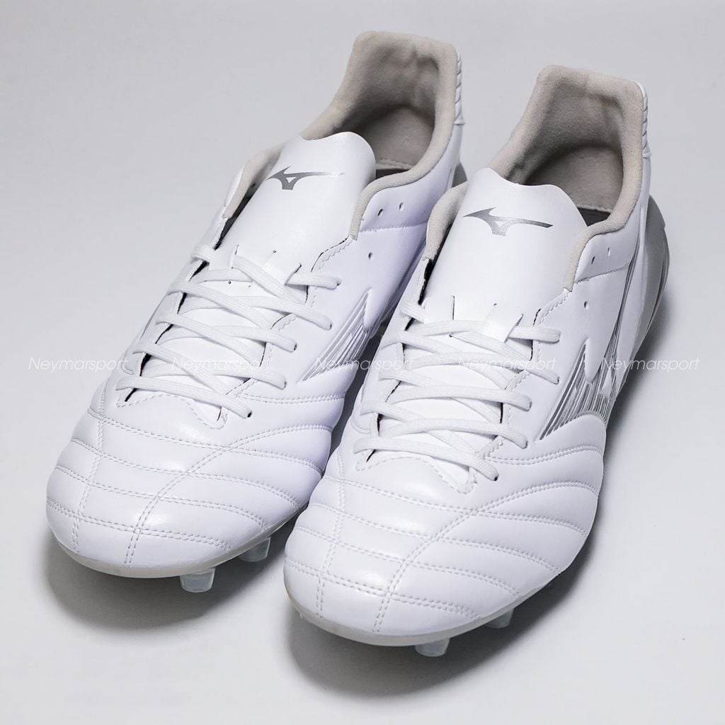 Giày đá bóng cỏ tự nhiên Mizuno Monarcida Neo III PRO FG - White/Silver P1GA262204
