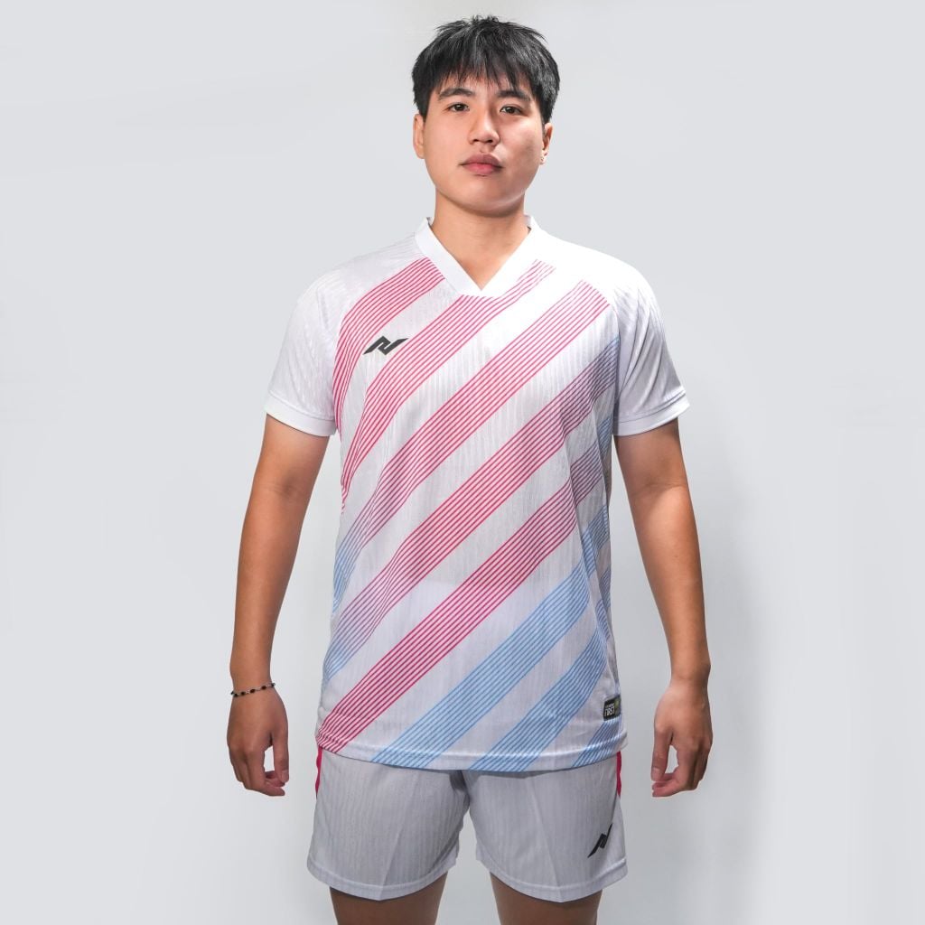 Bộ quần áo bóng đá chính hãng NMS ATTACK 2.0 - White/Pink ATTJER2100