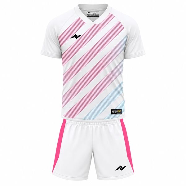 Bộ quần áo bóng đá chính hãng NMS ATTACK 2.0 - White/Pink ATTJER2100