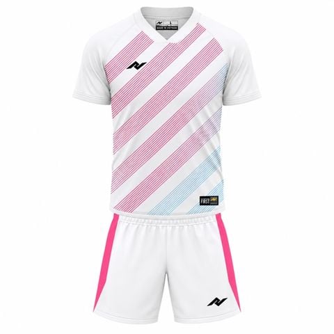 Bộ quần áo bóng đá chính hãng NMS ATTACK 2.0 - White/Pink ATTJER2100