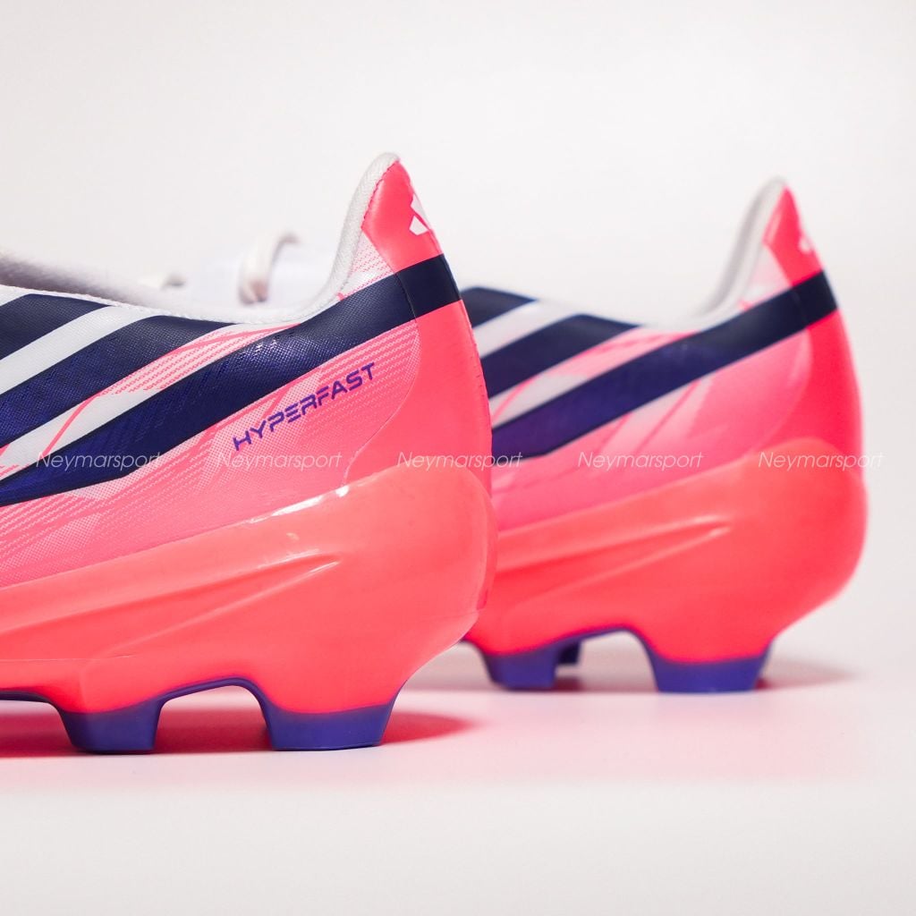 Giày đá bóng cỏ tự nhiên adidas F50 Hyperfast League FG Chaos vs Control - Footwear white/Solar Purple/Solar Turbo KJ3412