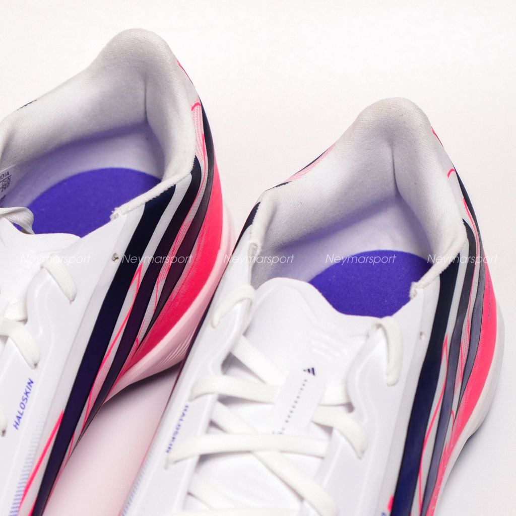 Giày đá bóng cỏ nhân tạo adidas F50 Hyperfast League TF Chaos vs Control - Footwear white/Solar Purple/Solar Turbo KJ3434
