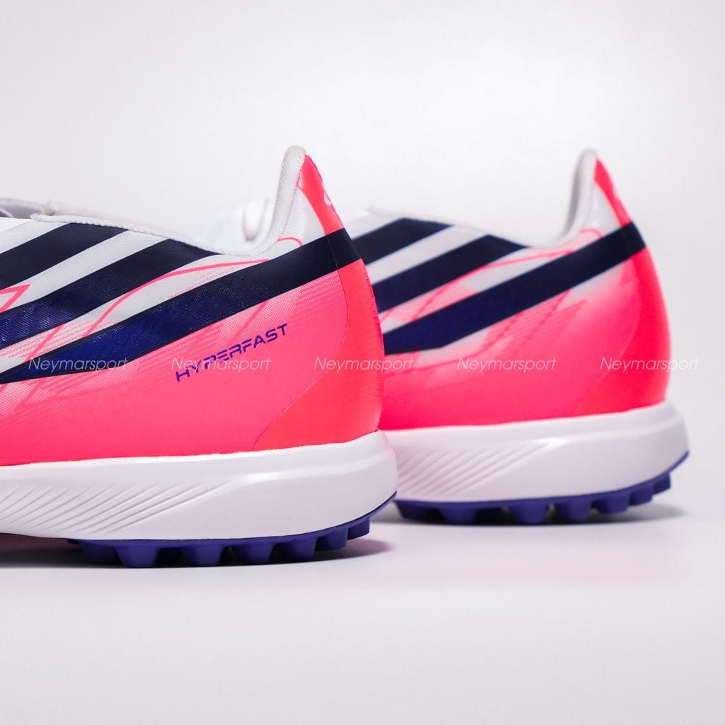 Giày đá bóng cỏ nhân tạo adidas F50 Hyperfast League TF Chaos vs Control - Footwear white/Solar Purple/Solar Turbo KJ3434