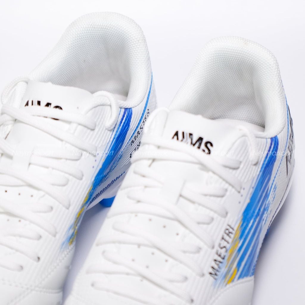 Giày đá bóng cỏ tự nhiên NMS Maestri 1.0 FG - White/Silver/Blue MAEFG1100