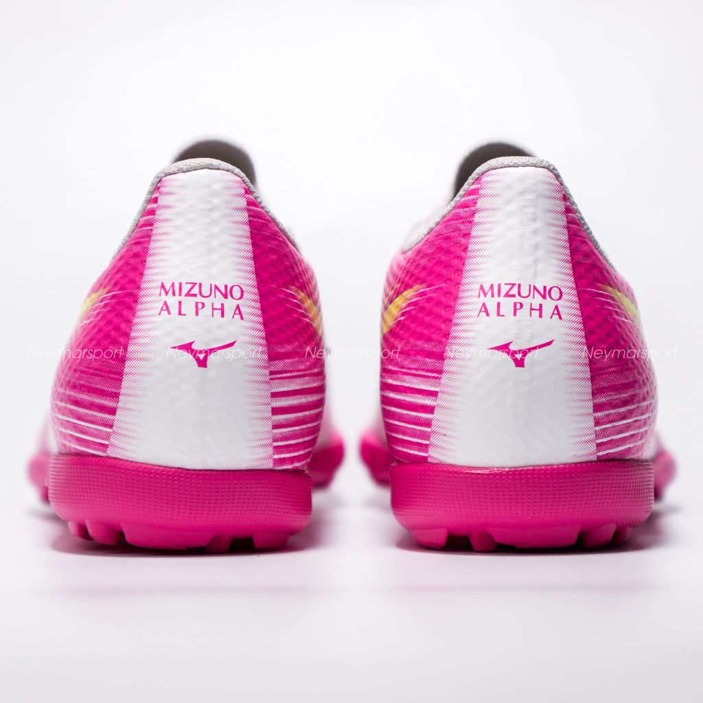 Giày đá bóng cỏ nhân tạo Mizuno Alpha III Select AS TF Blazing Flair - White/Fuchsia Purple KIDS P1GE266564